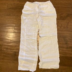 Maternity white linen pants like new